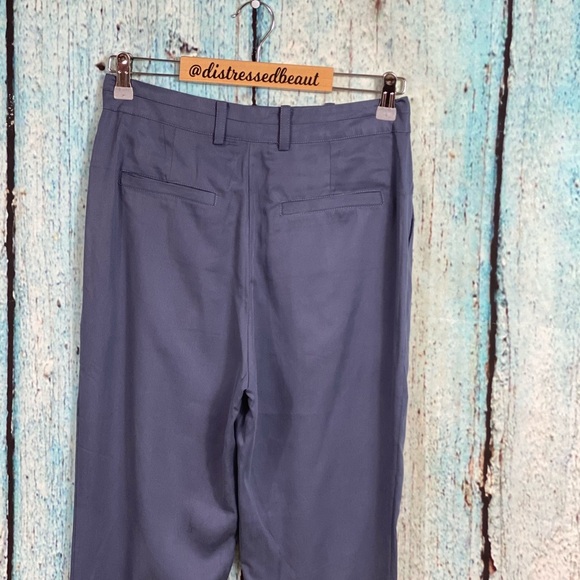 NAKED ZEBRA NWT Steel Blue Pleated Cuffed Slacks - Picture 12 of 14